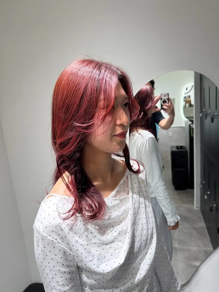セミロング カラー ヘアカラー 池田 勇児のヘアスタイル