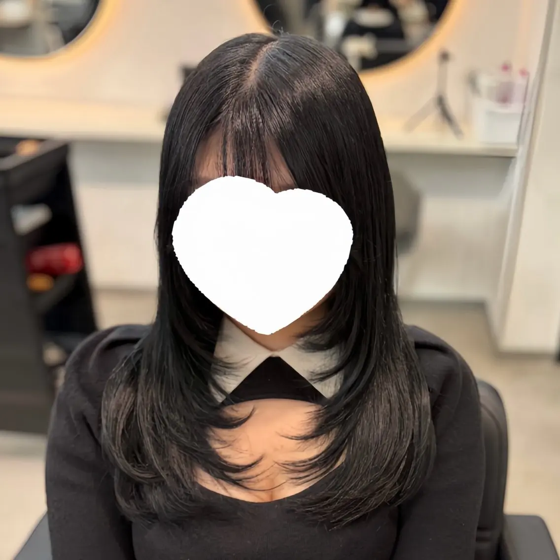 カラー 黒髪 ブリーチ ブリーチなしカラー ヘアカラー MOMOKA / Lapis今泉店のヘアスタイル