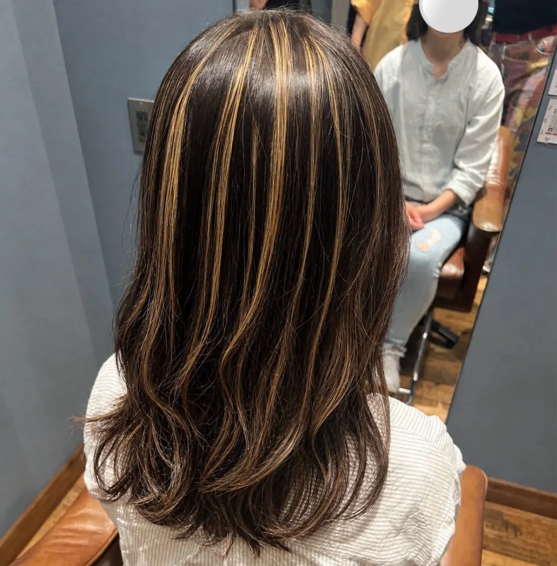 ロング カラー ハイライトカラー ハイライト 山田 美幸のヘアスタイル