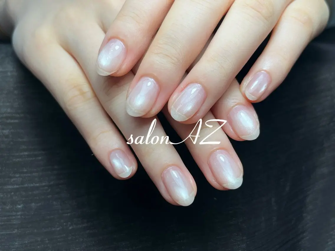 ネイル アートネイル 長さ出し フットネイル フレンチネイル ジェルネイル salon AZのネイルデザイン