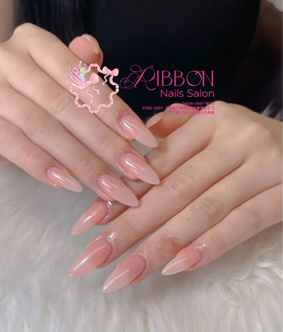 ネイル フレンチネイル ジェルネイル マグネットネイル 持ち込み ニュアンスネイル ハンドネイル Ribbonnail salonのネイルデザイン
