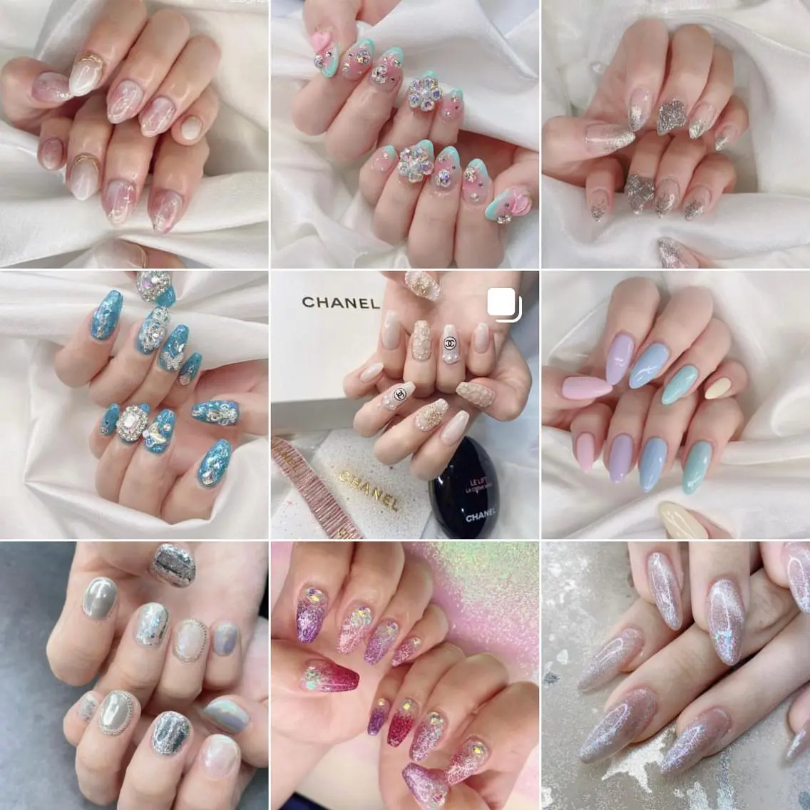 ネイル 渋谷／チップ長さ出し 👑アプレgel-xのネイルデザイン