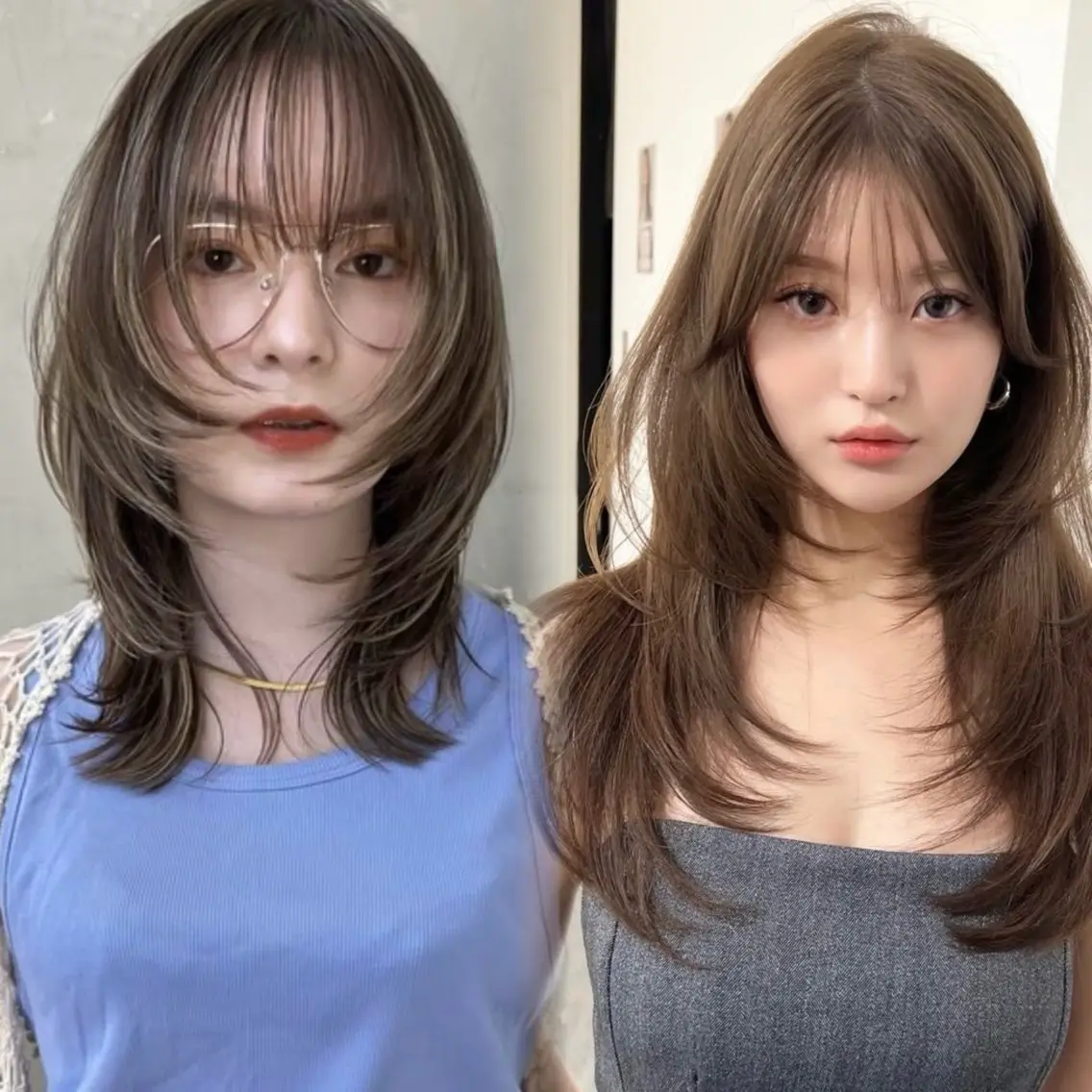 ロング カラー ヘアアレンジ 韓国透明感🇰🇷 SAKURAのヘアスタイル