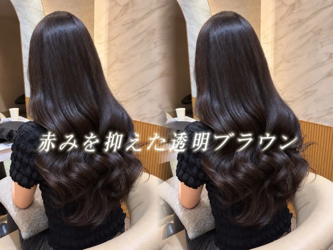 ロング カット ヘアカラー トリートメント 小久保美空/縮毛矯正 ミディアム/レイヤーのヘアスタイル