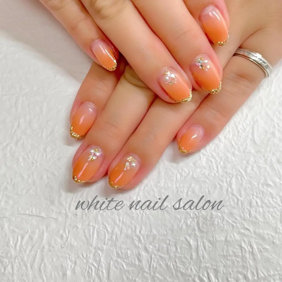 ネイル ジェルネイル ハードジェル ラメ(グリッター) 持ち込み ソフトジェル ハンドネイル white nail salonのネイルデザイン