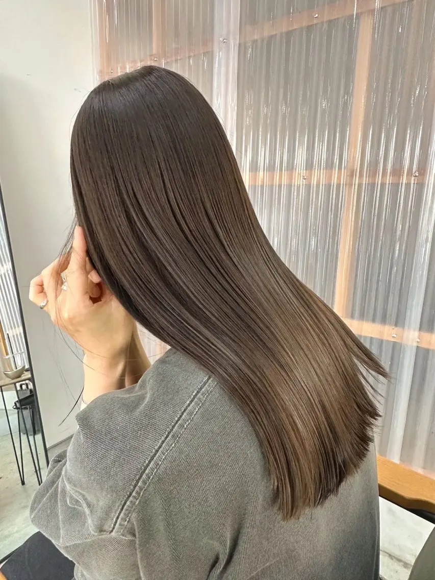 ロング カラー カット ヘアカラー トリートメント まさと/ヘーゼルベー ジュ/レイヤーカットのヘアスタイル