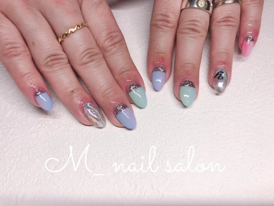 ネイル ジェルネイル パラジェル スカルプネイル M_ nail salonのネイルデザイン