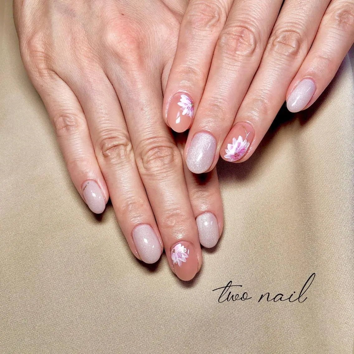 ネイル アートネイル フットネイル ハート マグネットネイル ニュアンスネイル two nailのネイルデザイン