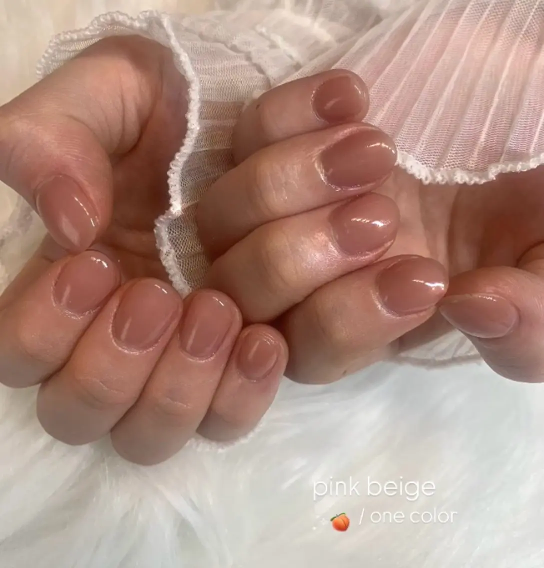 オフィスネイルワンカラー/ラメ色選び自由♡ ／丁寧ケア／ドリンク付き🫧／オフなしの写真