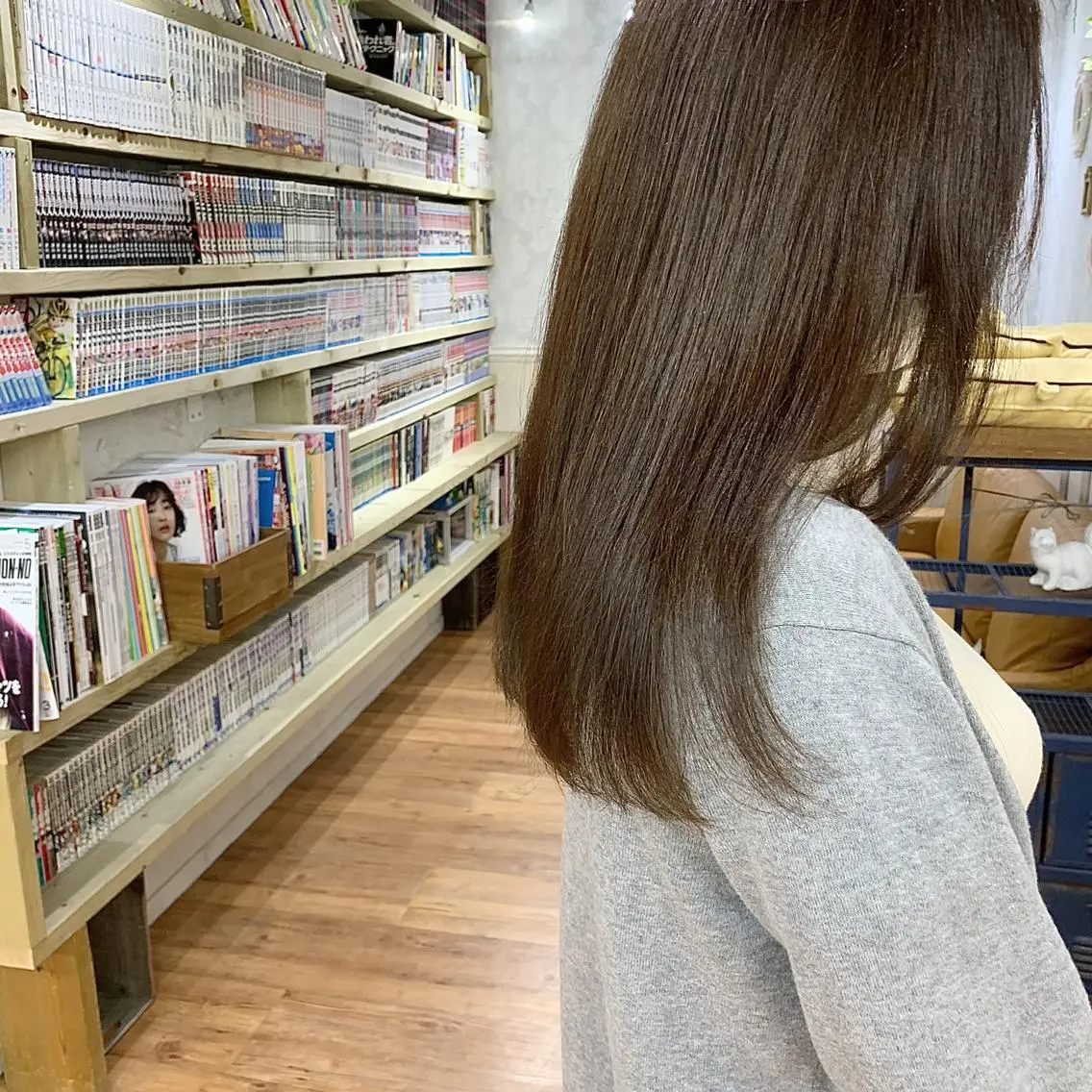 ミディアム カラー アッシュ ラベンダーカラー ラベンダーアッシュ 🌱小顔魅せショート 髪質改善カラー/泉綺のヘアスタイル