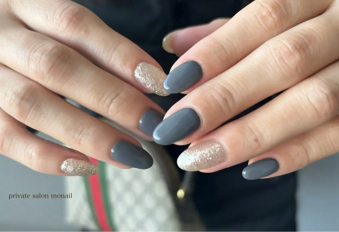 ネイル ラメ(グリッター) ハンドネイル nail salon monailのネイルデザイン
