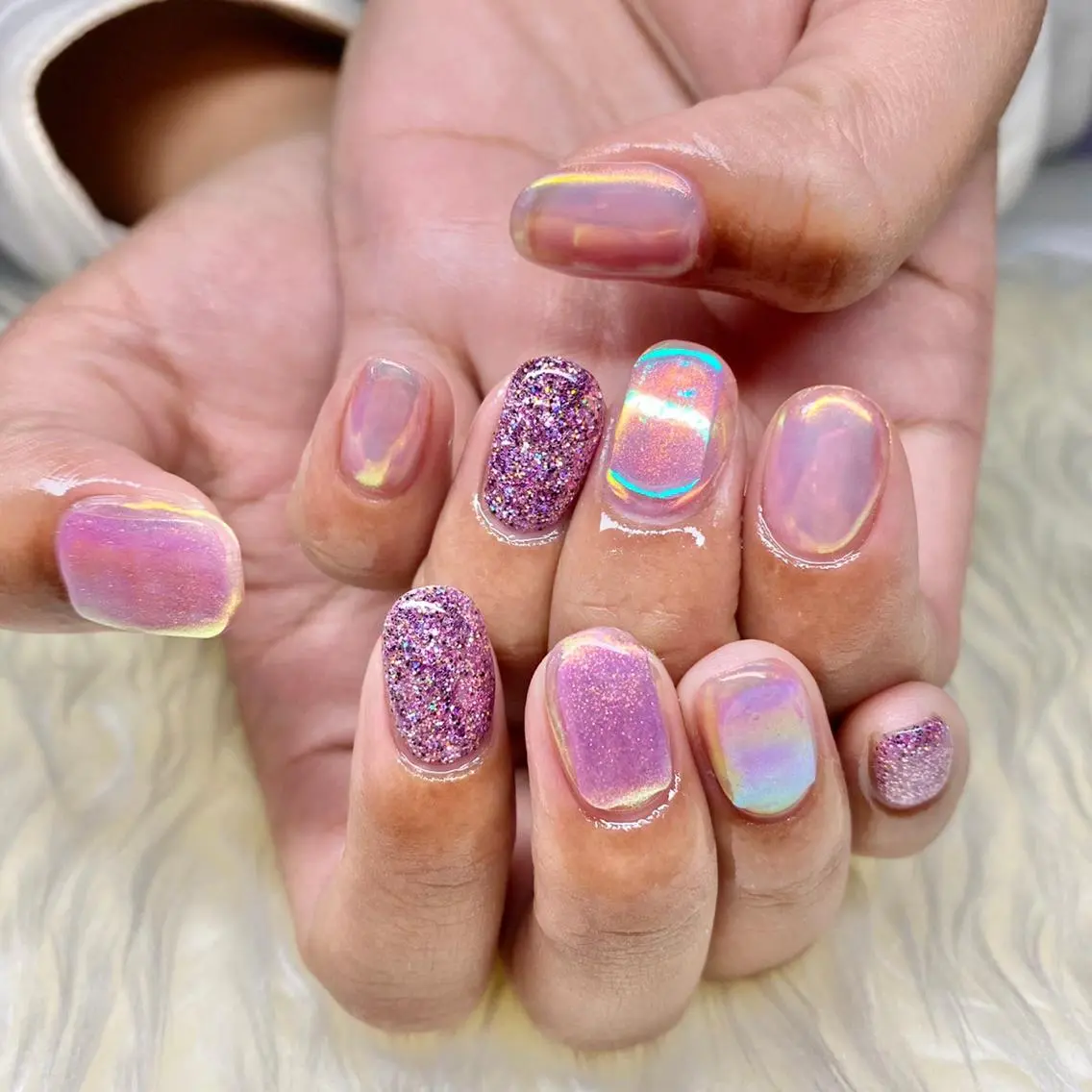 ネイル 氷ネイル・うるうるネイル ハンドネイル Nail&eye Belire 新宿のネイルデザイン