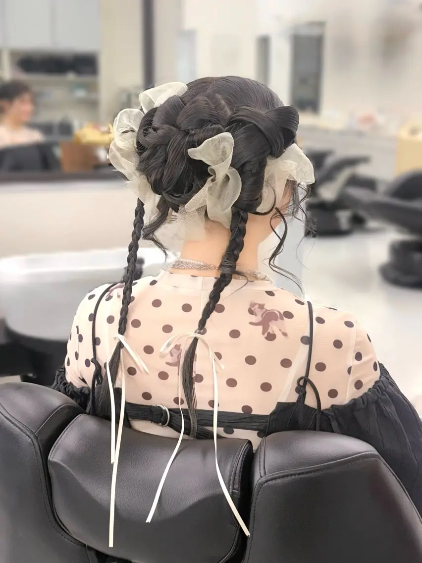 ロング ヘアアレンジ ヘアセット ヘアアレンジ 表参道 💠Ayano💠のヘアスタイル