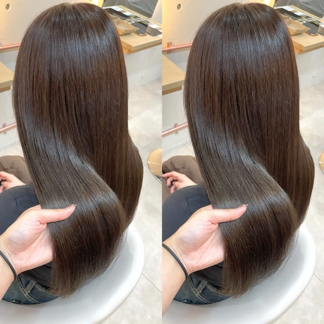 ロング カラー ブラウンカラー 透明感カラー ヘアカラー トリートメント ヘアセット ブリーチ無しダブル カラー🦕まどかのヘアスタイル