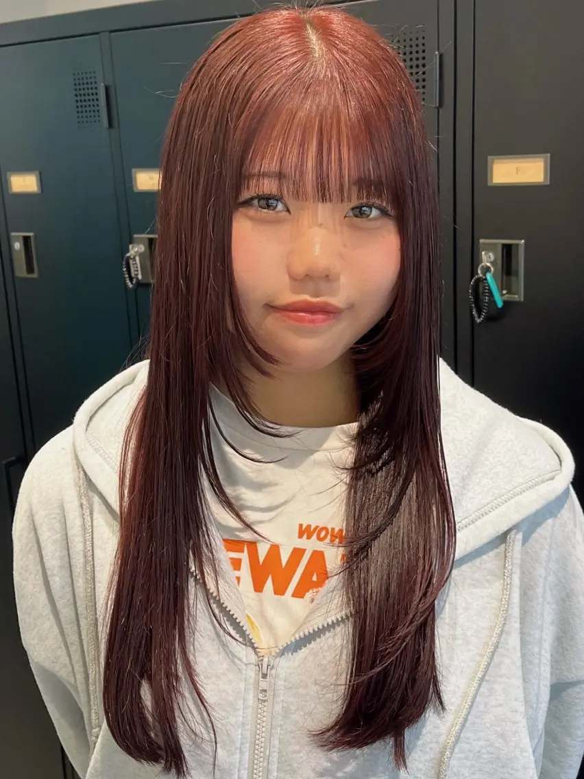 ロング カラー ブリーチ ダブルカラー イルミナカラー ブリーチなしカラー ボブ カット ヘアカラー トリートメント LUCK 本厚木店のヘアスタイル