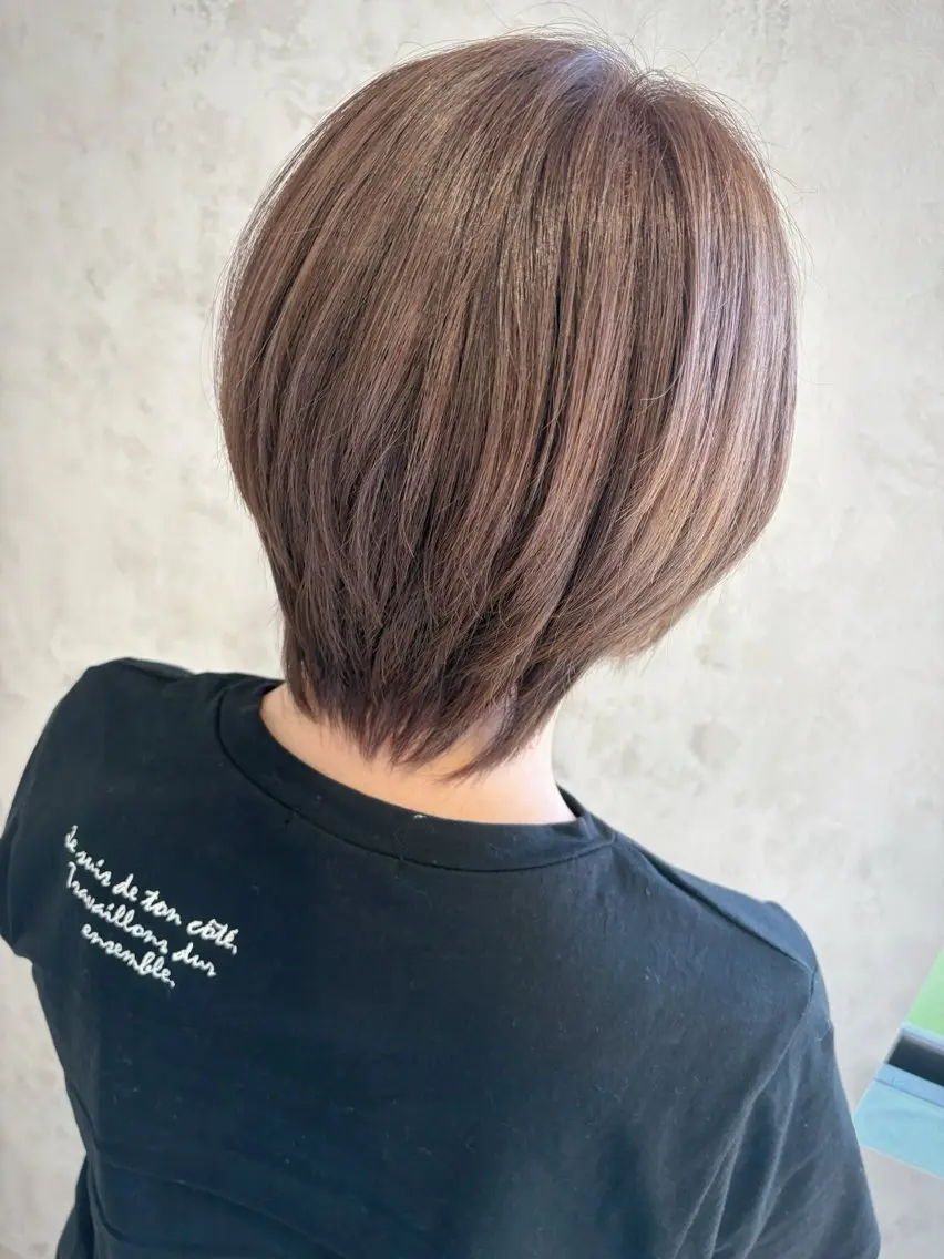 ショート カラー ショートヘア カット ヘアカラー トリートメント うる艶カラー/美髪 折戸光希のヘアスタイル