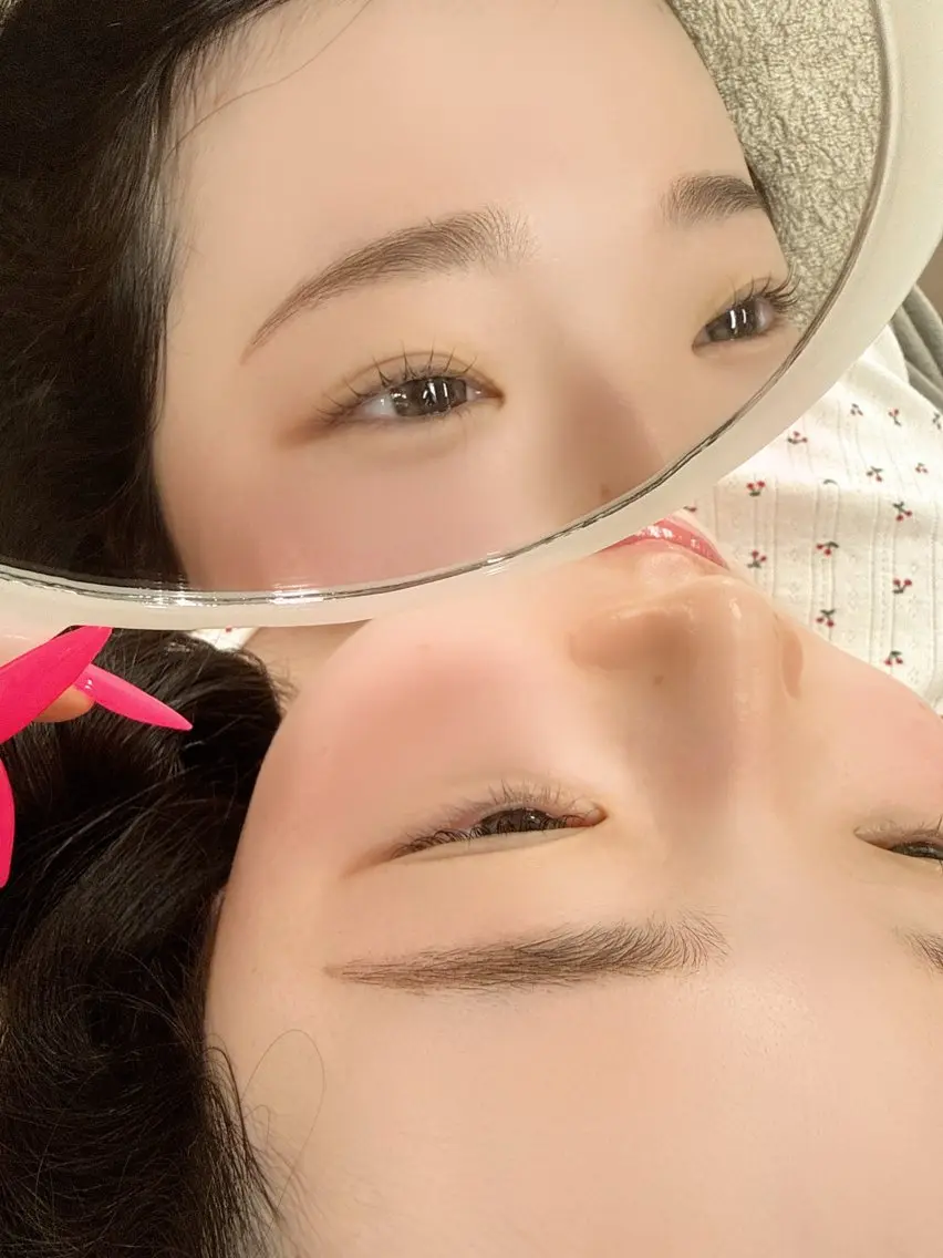 マツエク・マツパ ナチュラル 一重×まつ毛パーマ マツパ BELLEZZA 🖤Rinaのマツエク・マツパデザイン