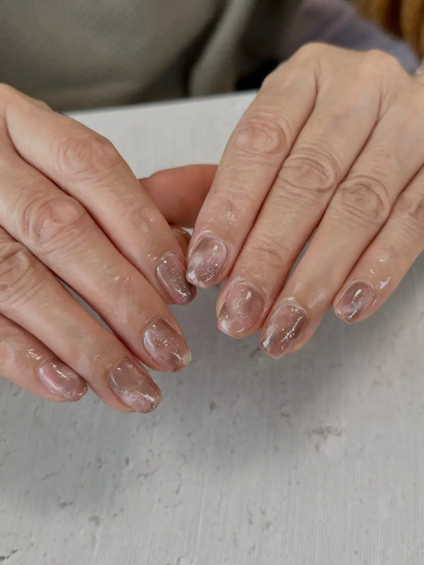 ネイル ニュアンスネイル ショートネイル ハンドネイル nailroom amyのネイルデザイン