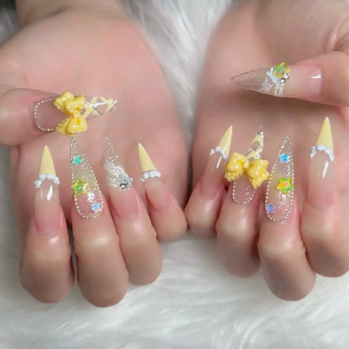 ネイル フットネイル フレンチネイル グラデーション 韓国ネイル ロングネイル ハンドネイル Hani Nail Salonのネイルデザイン