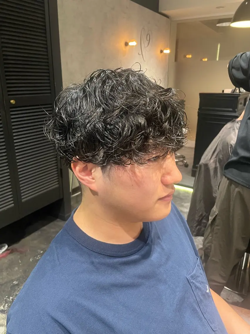 パーマ メンズ カット パーマ 💈メンズ職人 ルキト💈のヘアスタイル