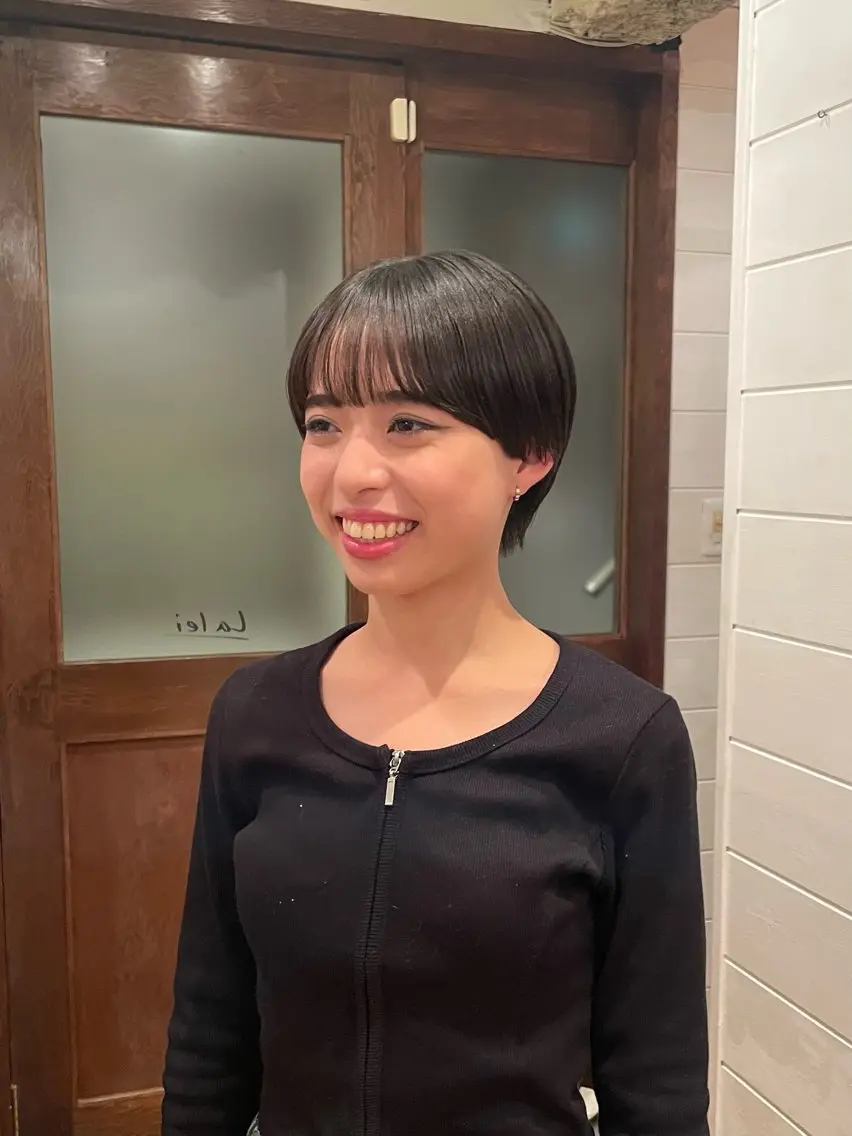 ショート ハンサムショート ショートヘア トリートメント カット トリートメント 縮毛矯正/レイヤー/ ボブ♡Natsukiのヘアスタイル