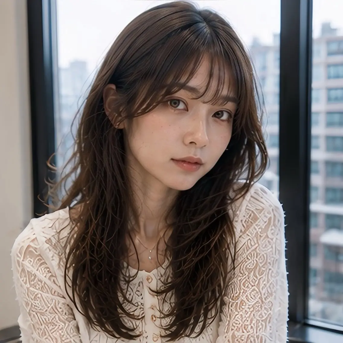ロング カット ヘアカラー 池袋/前髪/顔周り 縮毛矯正/おばかんのヘアスタイル