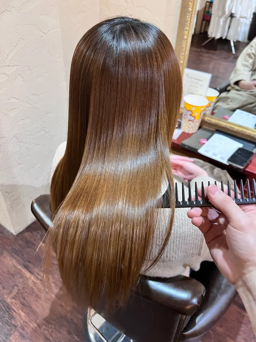 ミディアム ヘアカラー 原田 新平／天神のヘアスタイル
