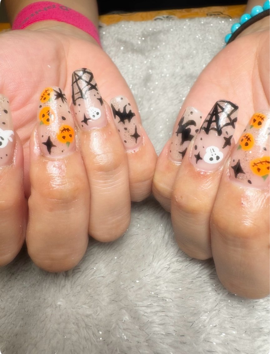 ネイル 長さ出し ハロウィン ハンドネイル nail.s misatoのネイルデザイン