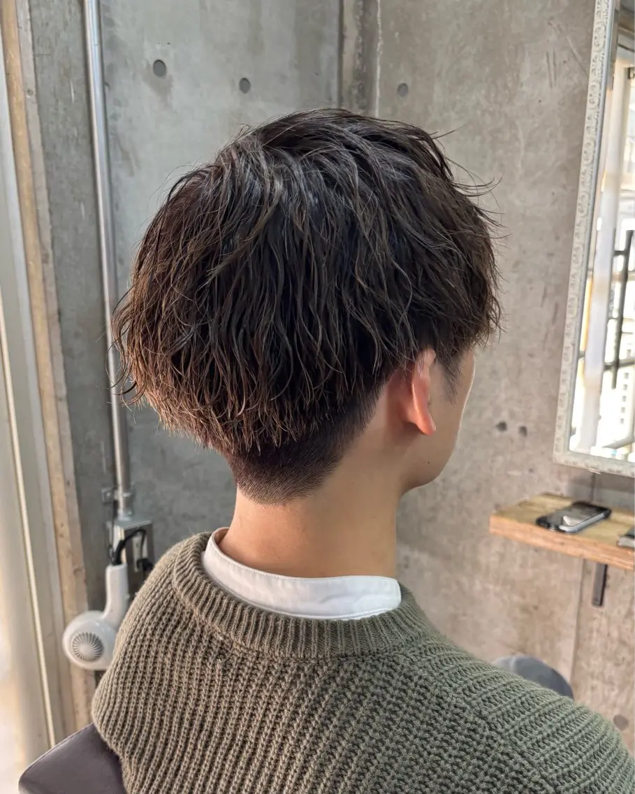 ショート メンズ 刈り上げ メンズパーマ /マッシュ/ヨシダのヘアスタイル