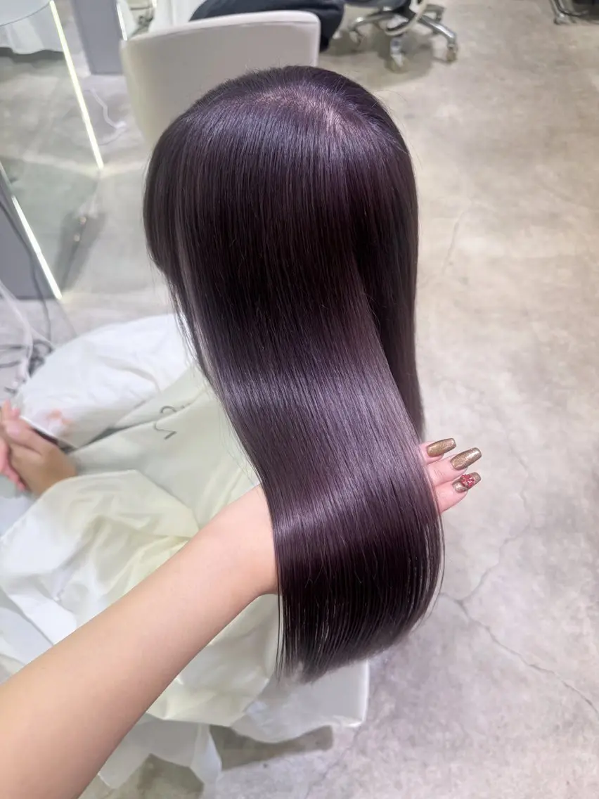 セミロング カット ヘアカラー トリートメント RIHO🎀 名駅 ハイトーン×顔周りのヘアスタイル