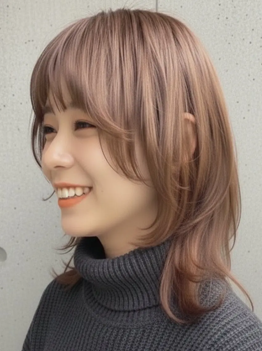 カラー ヘアカラー 金城 奈菜のヘアスタイル