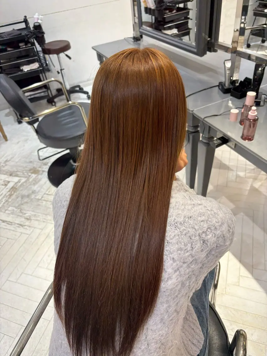 ロング カラー ベージュカラー トリートメント 💛しおん💛 モデル募集のヘアスタイル