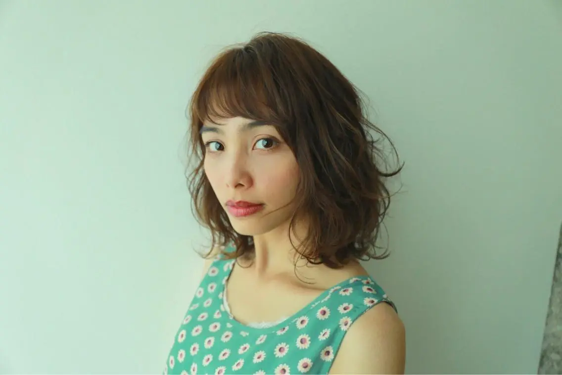 ミディアム 縮毛矯正セミナー講師 ヨコモリユウキのヘアスタイル