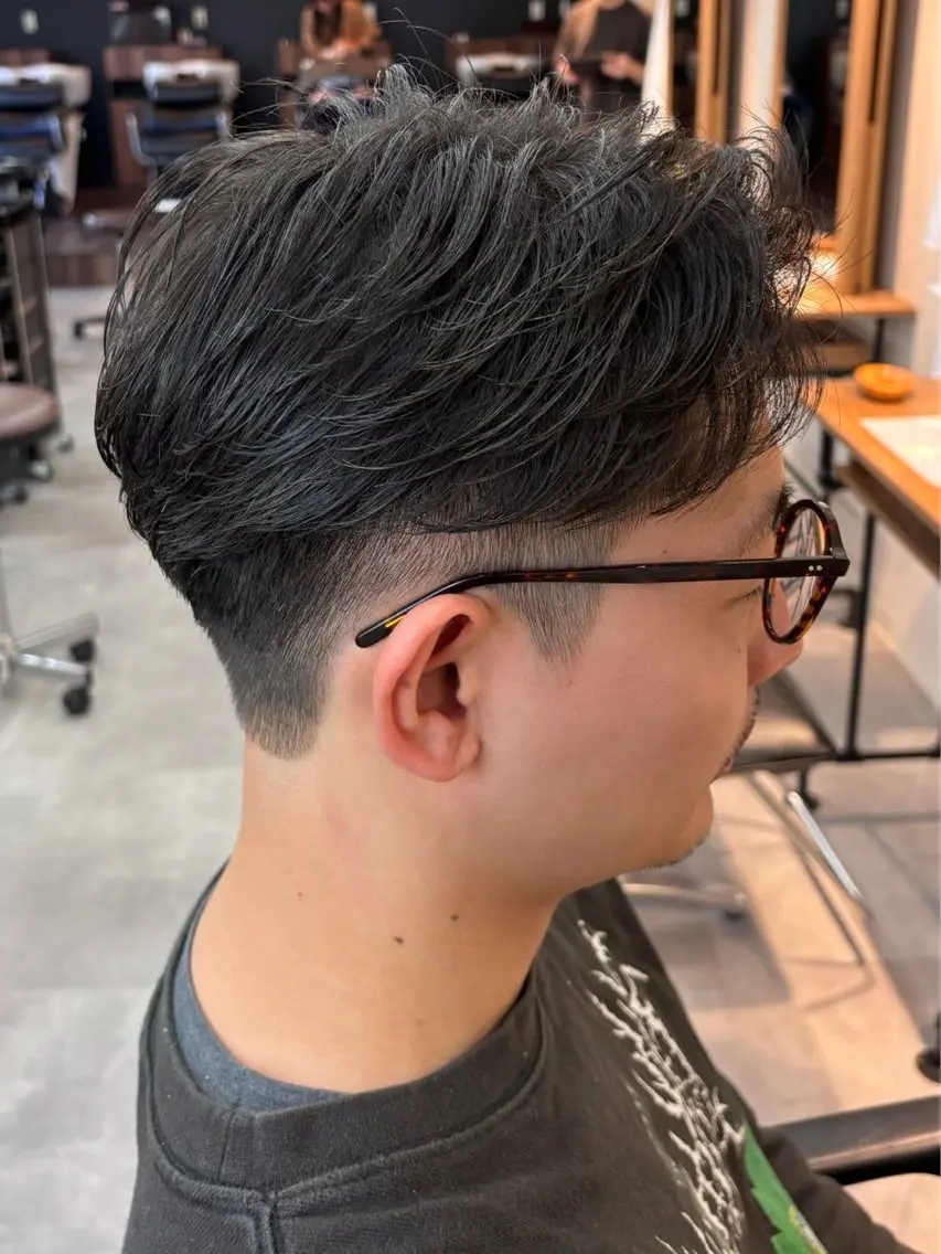 ショート パーマ メンズ 🔥フェードカット/ パーマ特化🔥/森のヘアスタイル