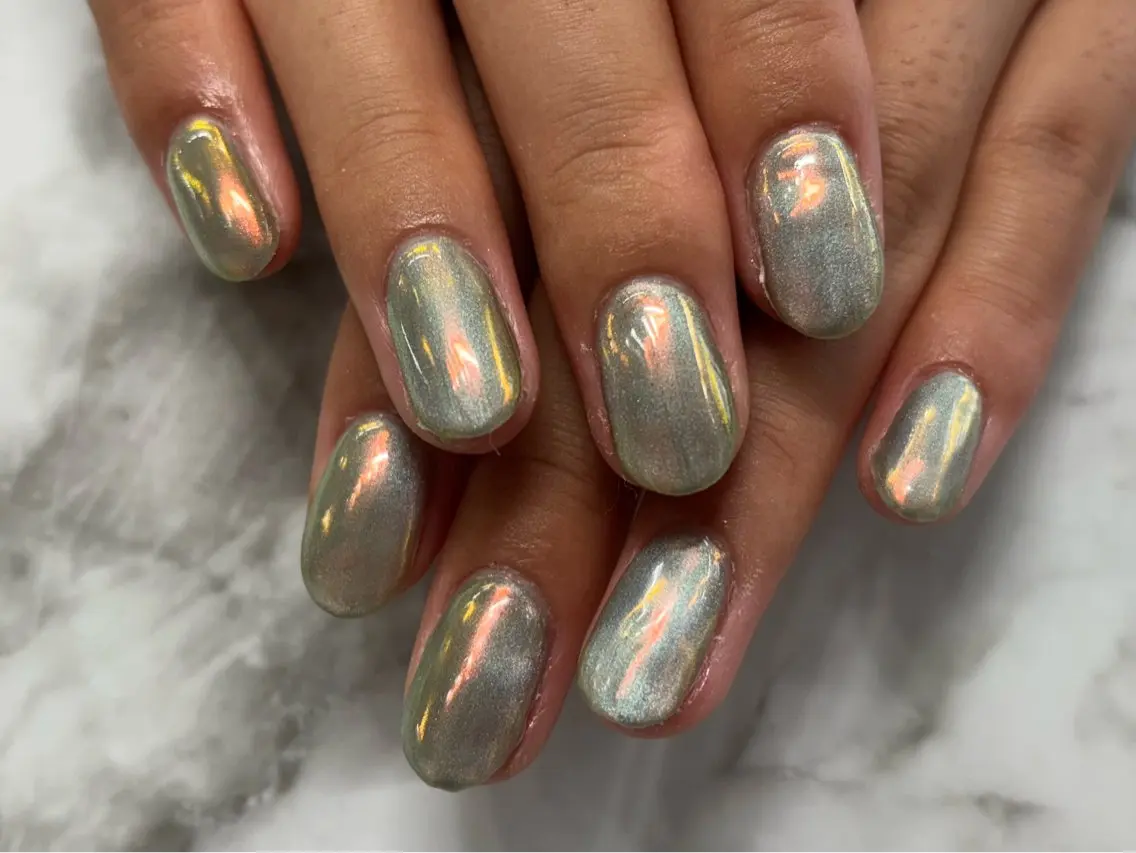 ネイル オーロラネイル マグネットネイル Lani🌈Nail Konatsuのネイルデザイン