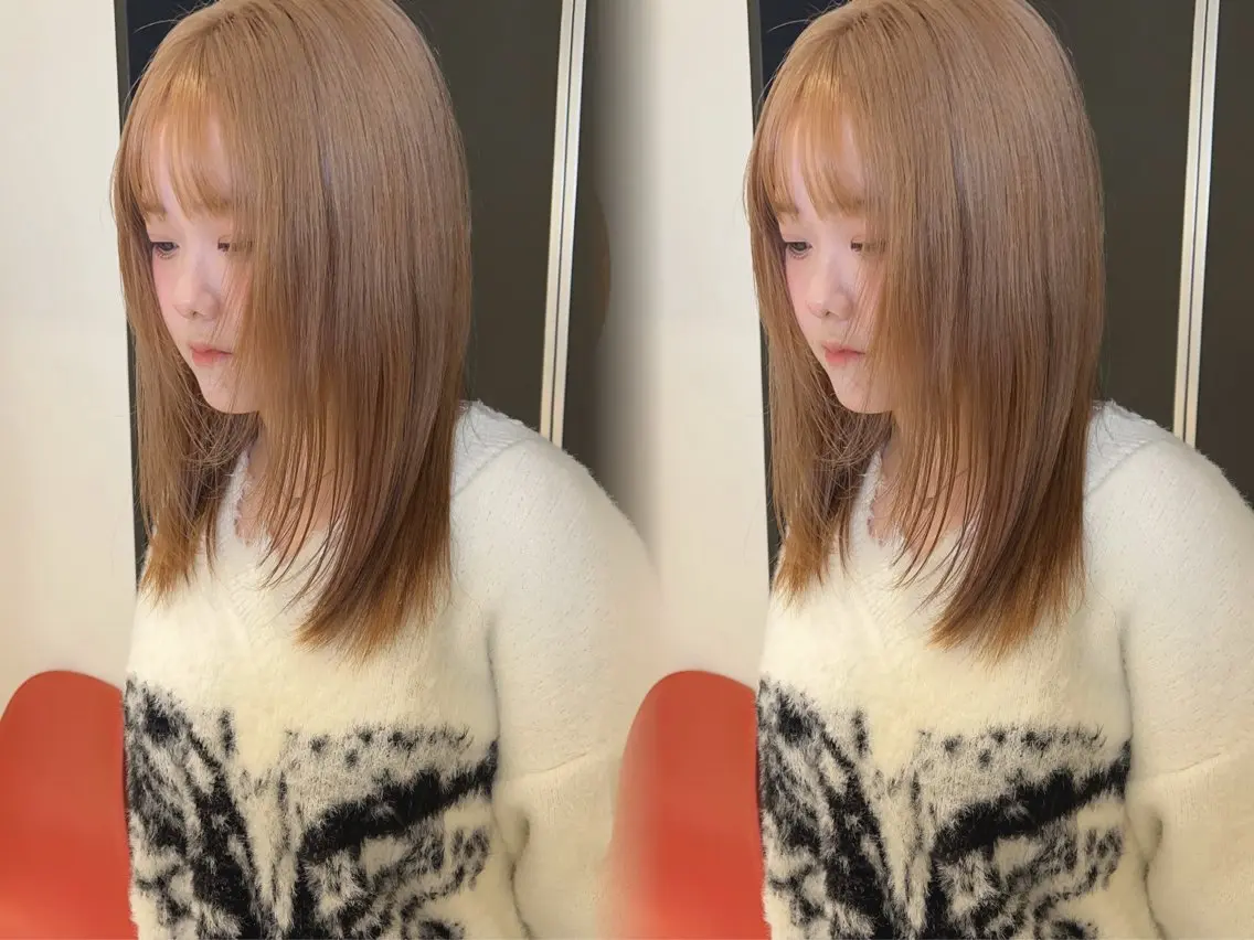 セミロング ayaka🫧 梅田ダブルカラーのヘアスタイル