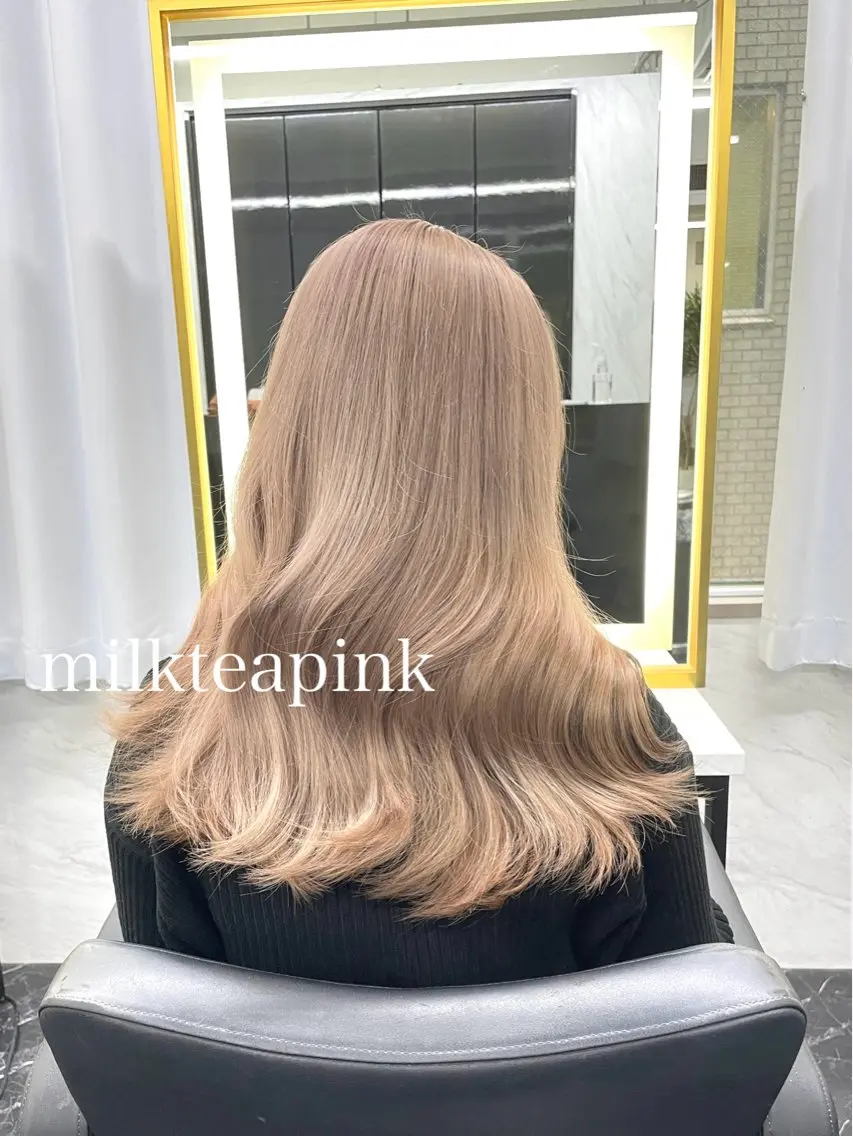 セミロング カラー ヘアカラー トリートメント エクステ🩵ブリーチ 韓国ヘア🩵KAEのヘアスタイル