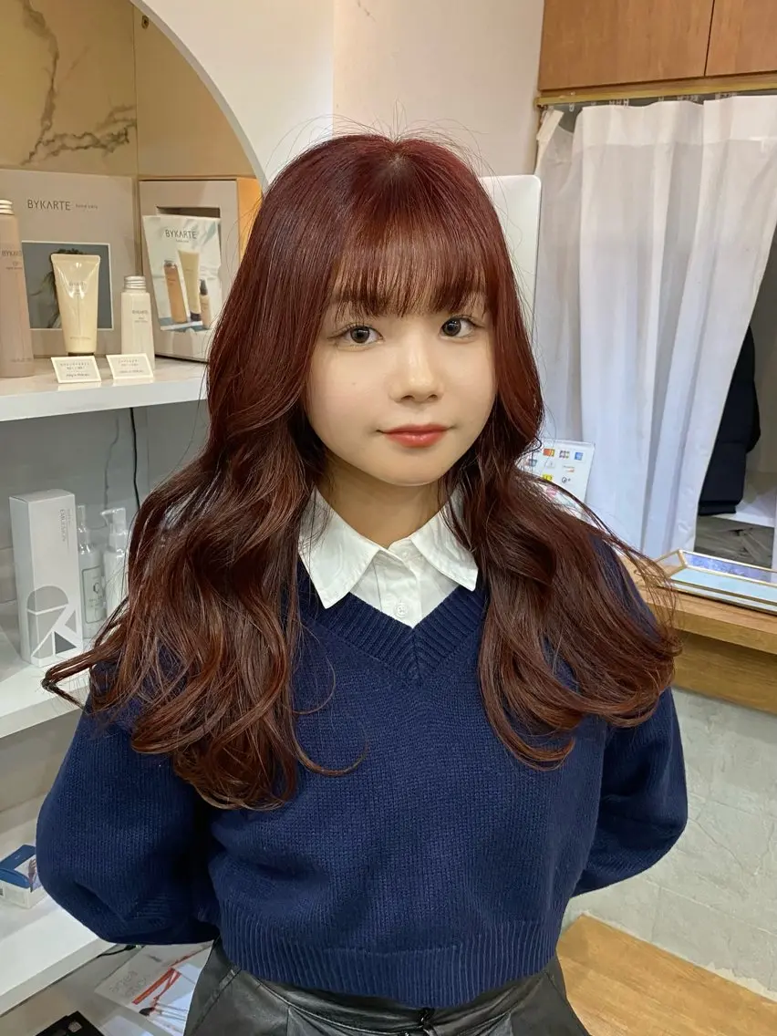ロング カラー ヘアカラー トリートメント エクステモデル募集 💗大阪梅田/川上のヘアスタイル