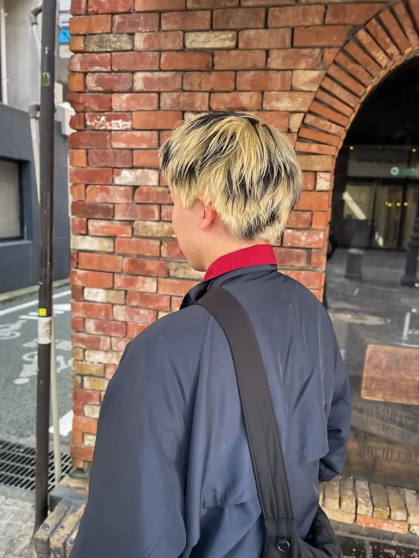 カラー メンズ デザインカラー ダブルカラー カット ヘアカラー SALOWIN熊本 YUTOのヘアスタイル