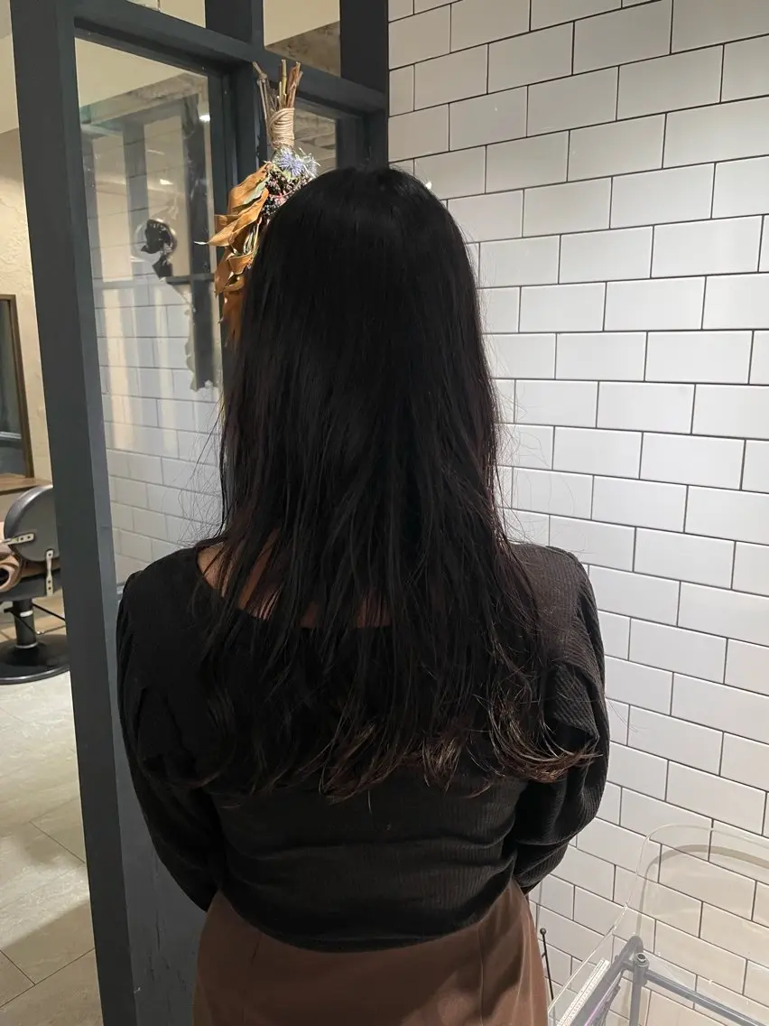 ロング パーマ デジタルパーマ 井上 飛鳥のヘアスタイル