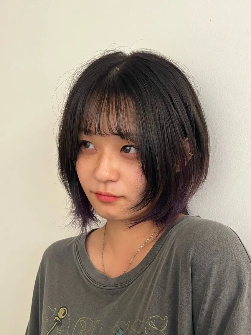 ミディアム ヘアカラー 福井 大翔のヘアスタイル