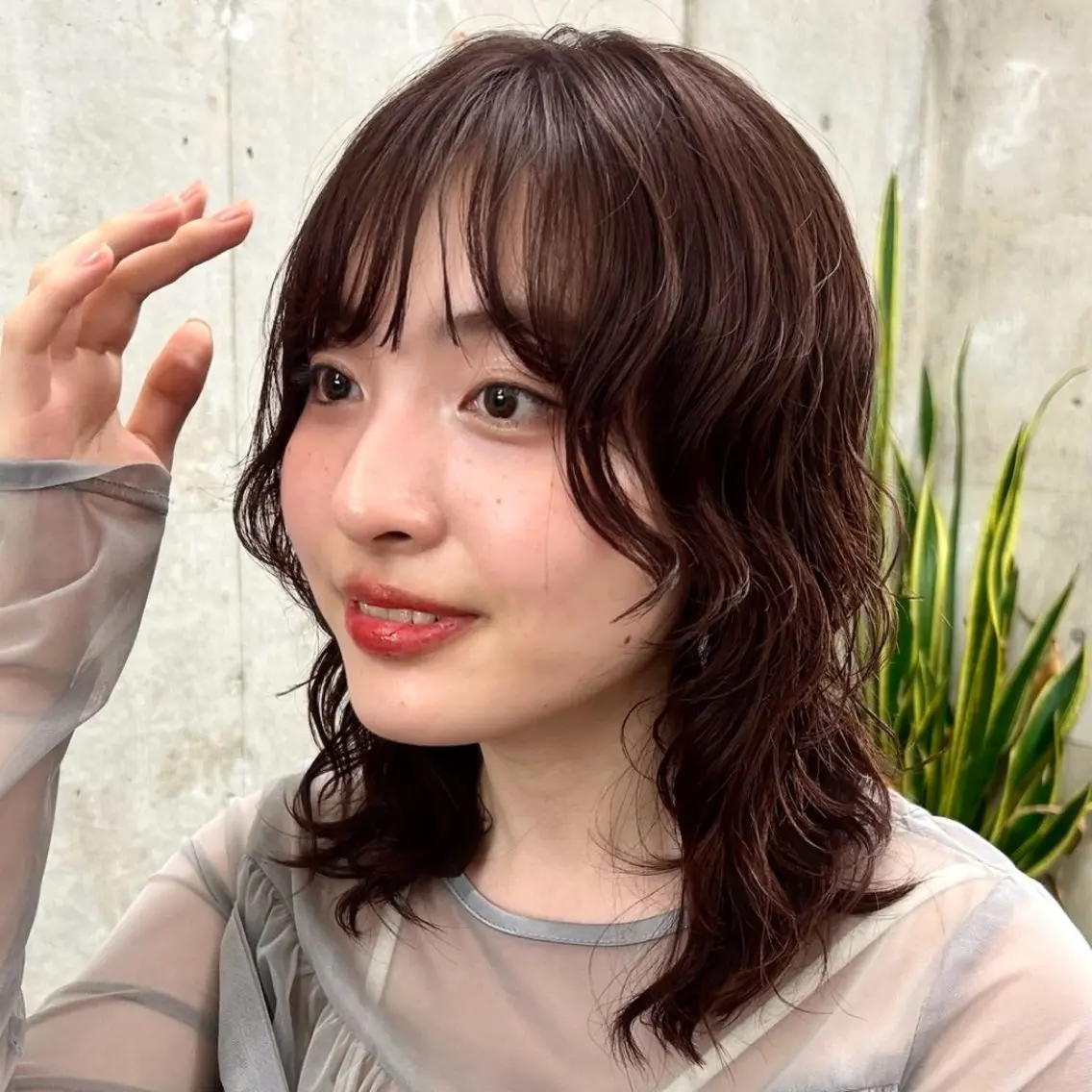 ミディアム カラー パーマ ヘアアレンジ 暖色/透明感/ショ ート/hana🌸のヘアスタイル