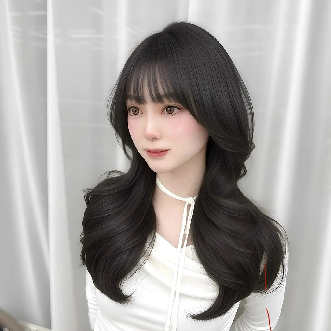 ロング カラー くびれヘア 髪質改善 韓国風ヘア レイヤーカット 似合わせカット カット ヘアカラー トリートメント 韓国ヘア🇰🇷× 髪質改善🫧テルのヘアスタイル