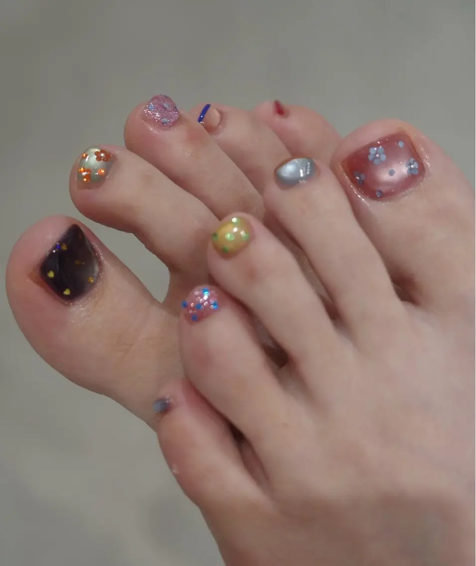 ネイル ジェルネイル ミラーネイル ニュアンスネイル 夏ネイル ネイルチップ Mai nail サロン渋谷のネイルデザイン
