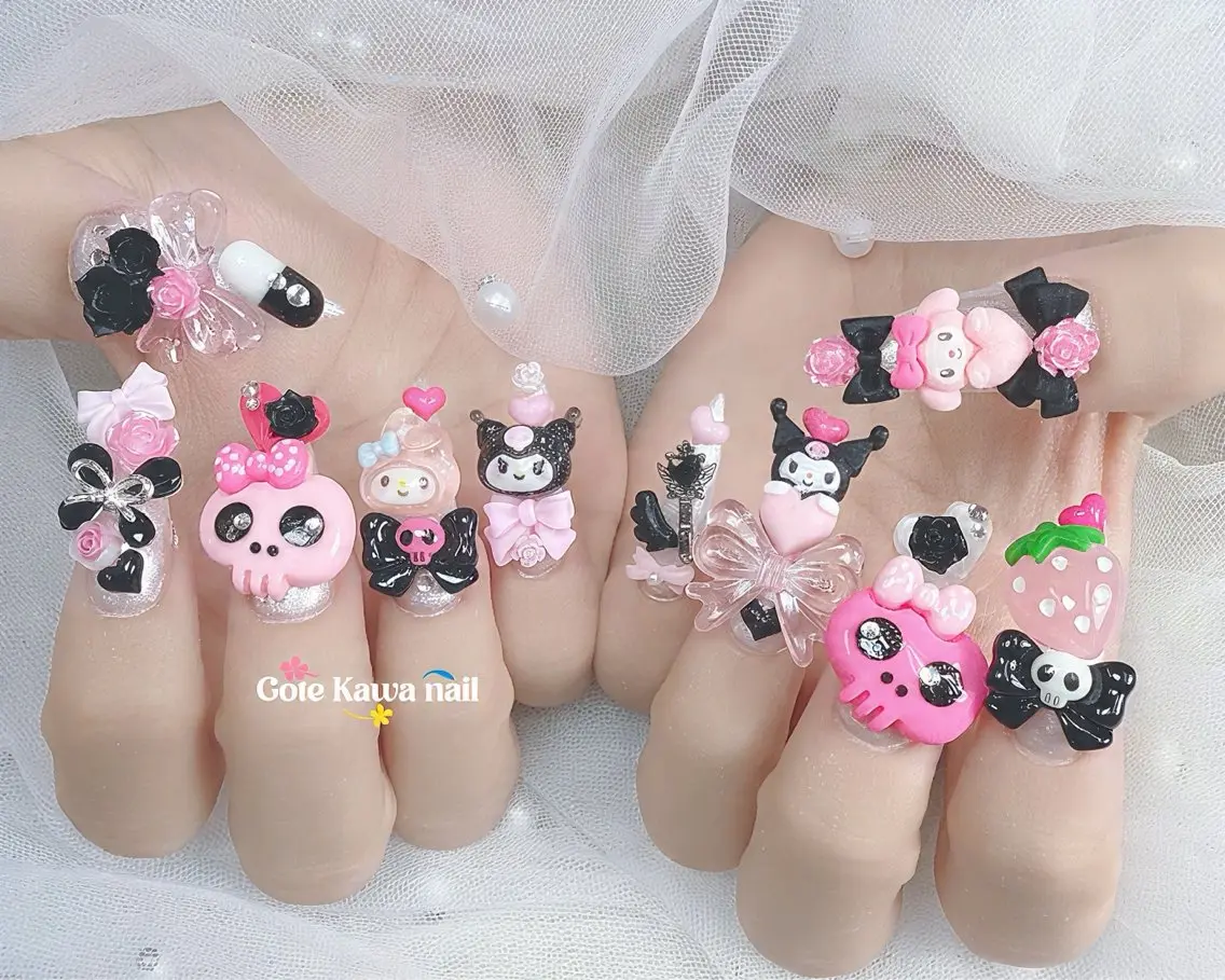 ネイル リボン ハンドネイル ハンドケア Gote Kawa nail salonのネイルデザイン
