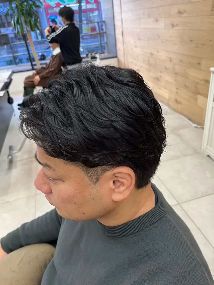 ショート パーマ メンズ ブリーチパーマ🌍 正木天のヘアスタイル