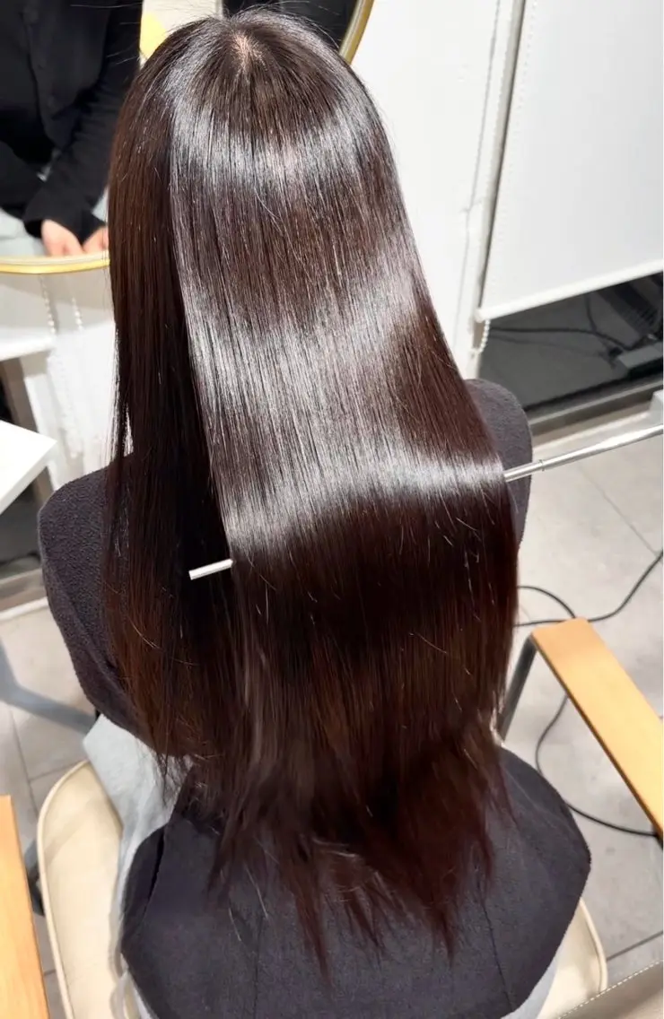 ロング 髪質改善 トリートメント 稲田麗葉 /艶カラー/髪質改善のヘアスタイル