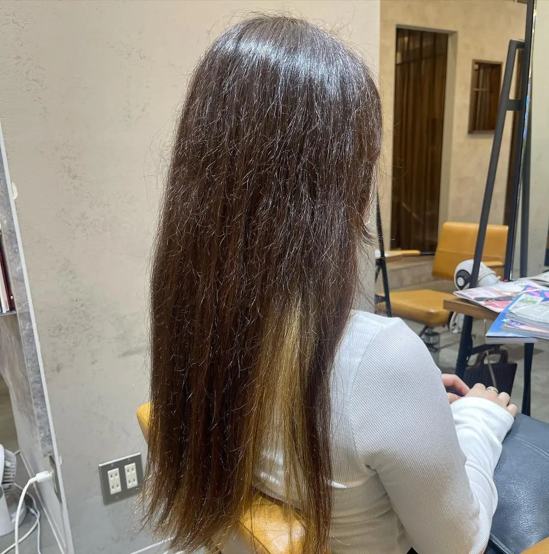 ミディアム カラー ヘアアレンジ ベージュカラー 黒髪 インナーカラー 髪質改善 似合わせカット ❥【韓国風ヘア】 stylist 林❥のエステ・リラクイメージ