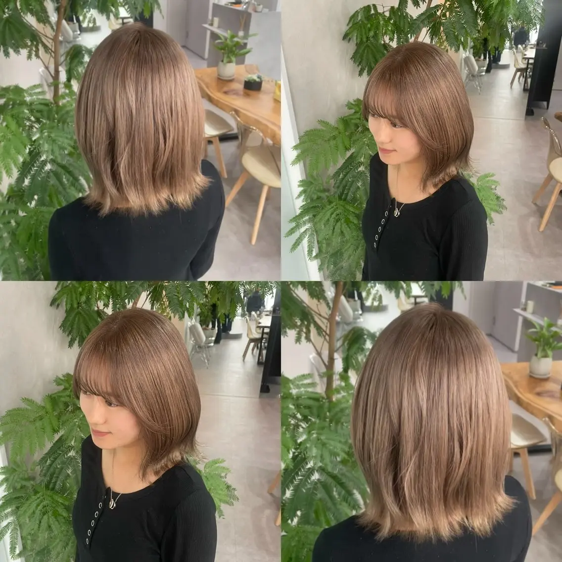 ミディアム ヘアカラー 🍑トレンドカラー 🍑横浜のヘアスタイル