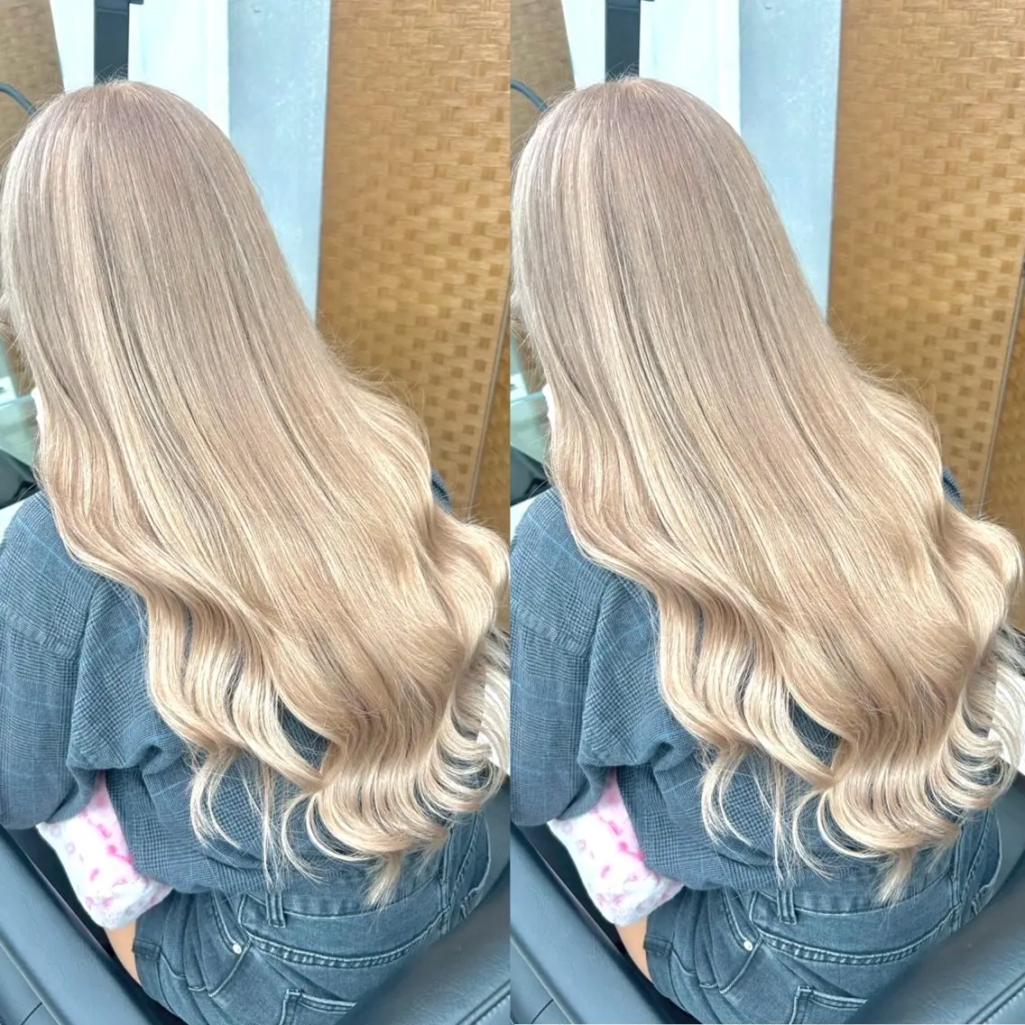 カラー ブリーチ 透明感カラー ヘアメ🎀ハイトーン 🩵エクステ🪄しほのヘアスタイル